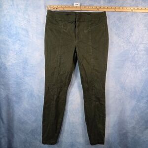 Loft Outlet Skinny Ankle Pants Olive Green Seam Detail Women Size 6